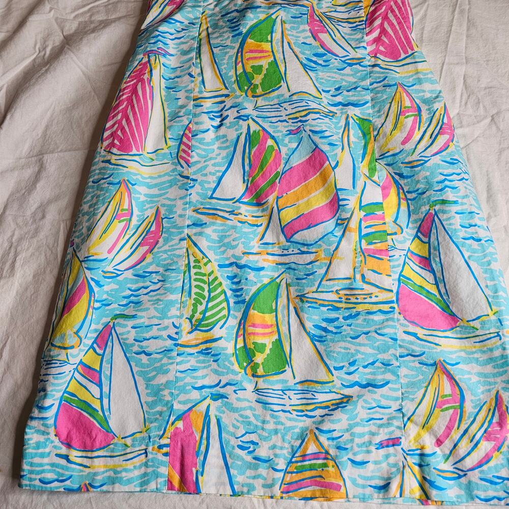 Lilly Pulitzer You Gotta Regatta Franco Dress Coastal Summer Beach Size 4 - Picture 4 of 13